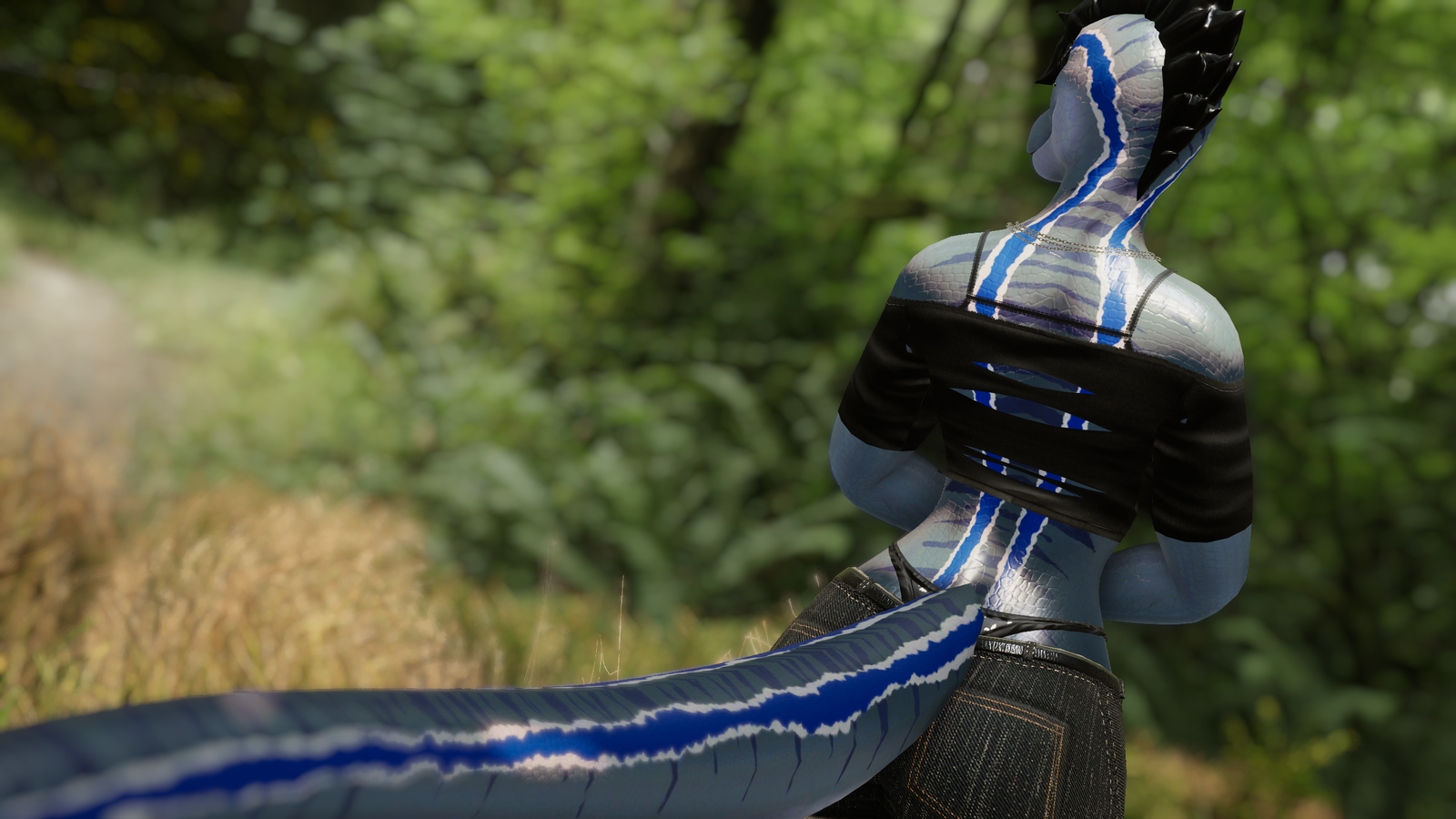 Blue Striped Raptor (Texture)