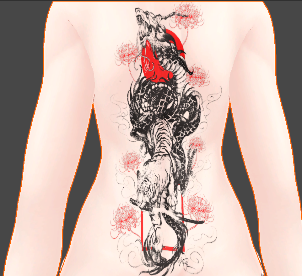 Eternal Confrontation ( 永遠の対決 )/ tattoo ( タトゥー ) / 4k Textures