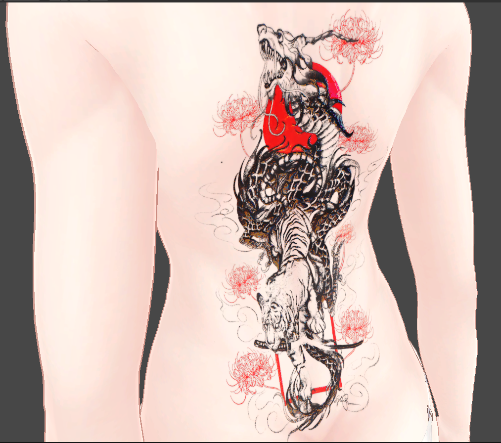 Eternal Confrontation ( 永遠の対決 )/ tattoo ( タトゥー ) / 4k Textures