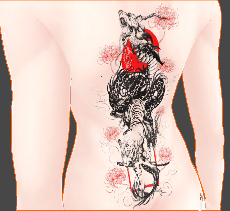 Eternal Confrontation ( 永遠の対決 )/ tattoo ( タトゥー ) / 4k Textures