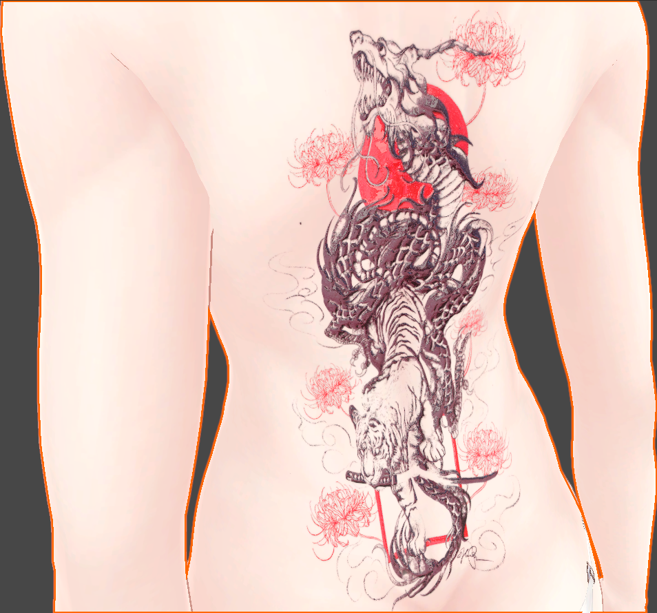 Eternal Confrontation ( 永遠の対決 )/ tattoo ( タトゥー ) / 4k Textures