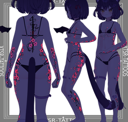 Night Sakura ( ๅคๆก )/ tattoo ( ใฟใใฅใผ ) / 4k Textures