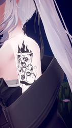 Rock Kitty ( ロックな猫 ) - Decal / tattoo ( タトゥー ) / 8k Texture