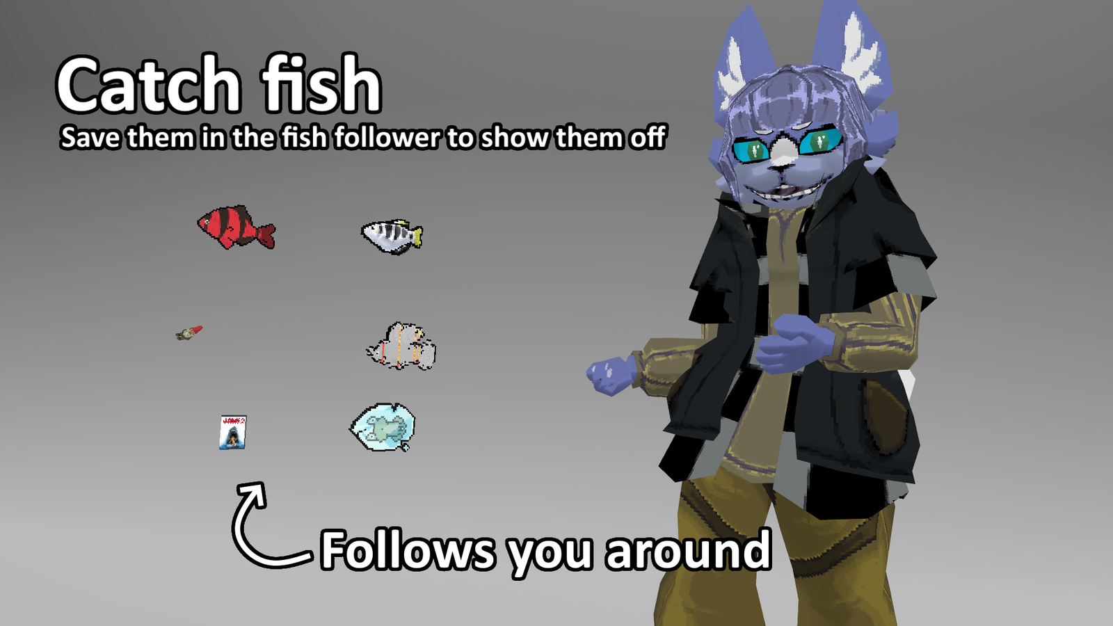 Reed The Fishing Cat (VRCHAT AVATAR + Quest)