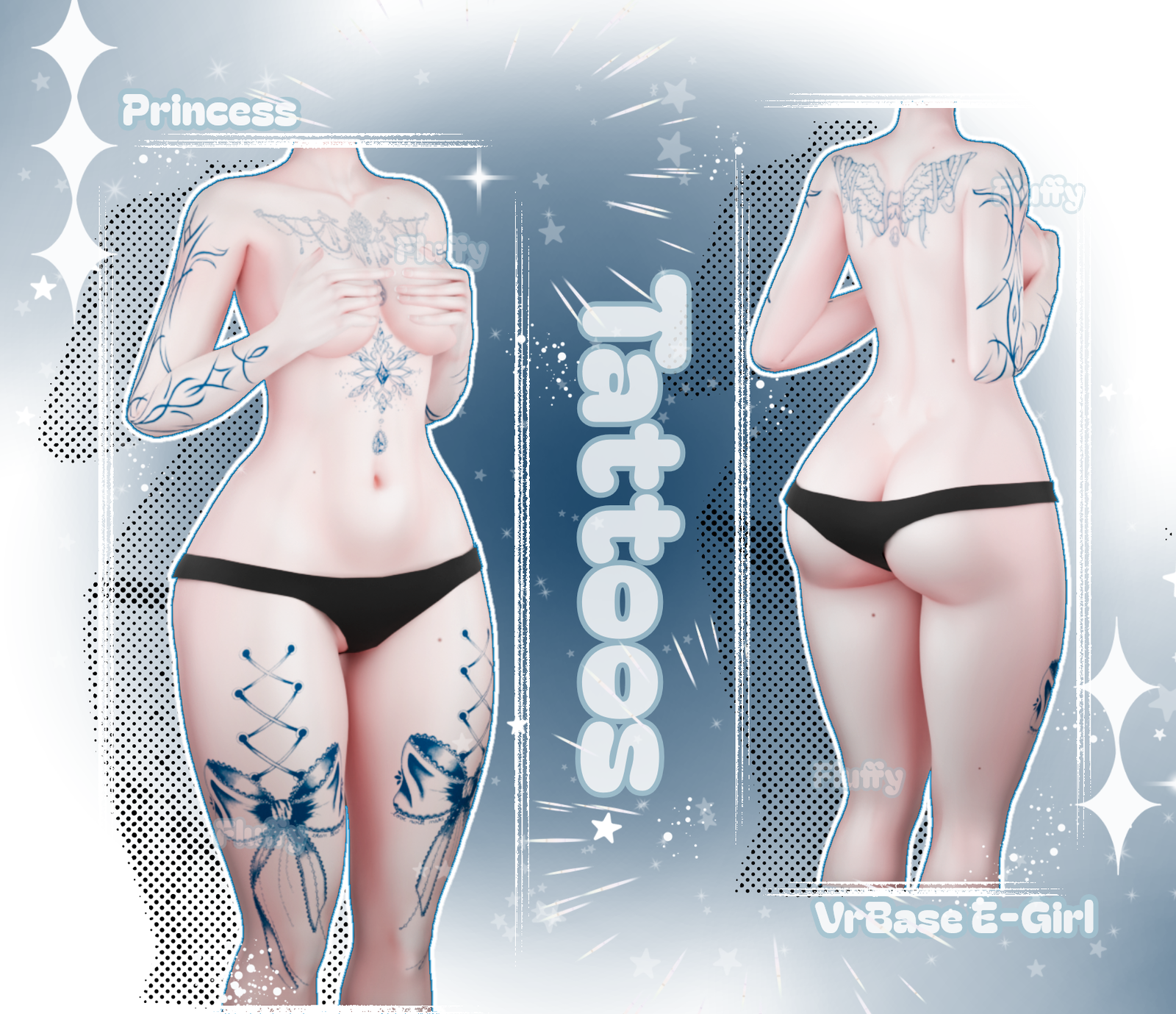 Princess Tattoos Texture| SERVER FREEBIE | VrBase E-girl