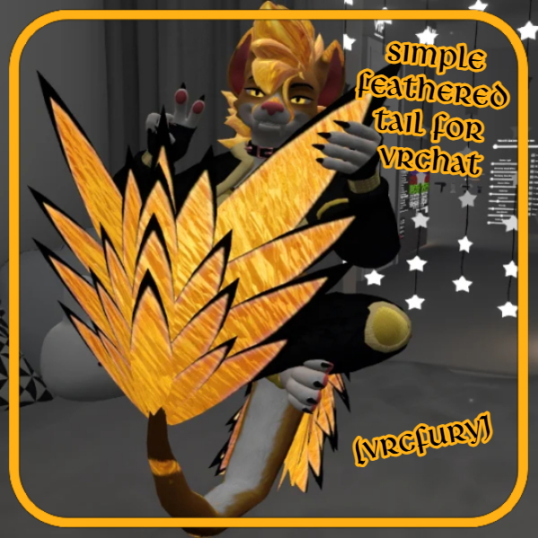 (VRCFURY) Simple Feathered Tail for Vrchat