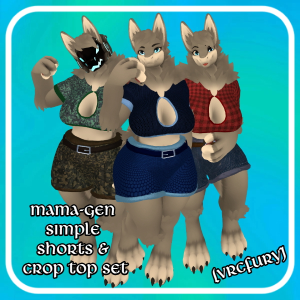Mamagen Shorts & Croptop Set (VRCFURY)