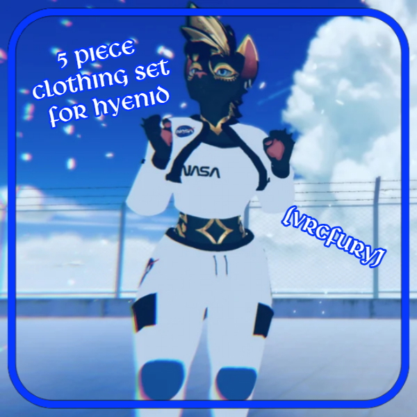 5 Piece Clothing set for Hyenid (VRCFury Prefab)