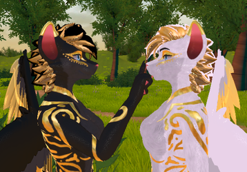 Black&Gold/White&Gold Hyenid Texture Pack