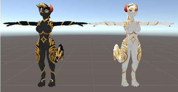 Black&Gold/White&Gold Hyenid Texture Pack