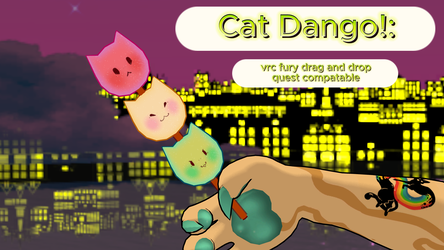 Cat Dango VrChat Drag and drop interactiable sweet: comercial use