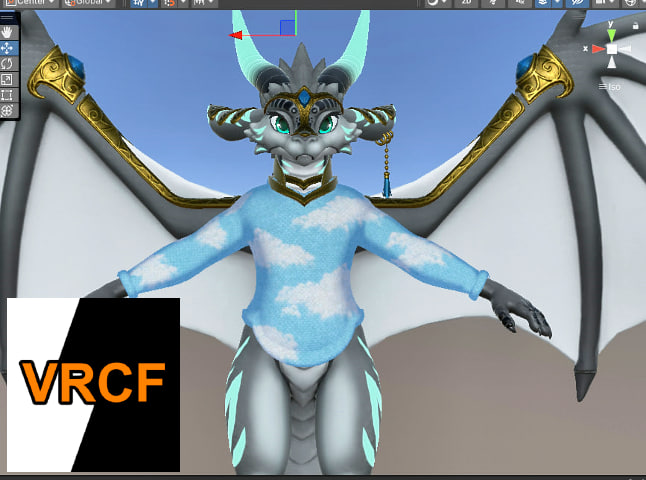 Free Cloud shirt for Drakari!, Vrchat asset, VRCFury