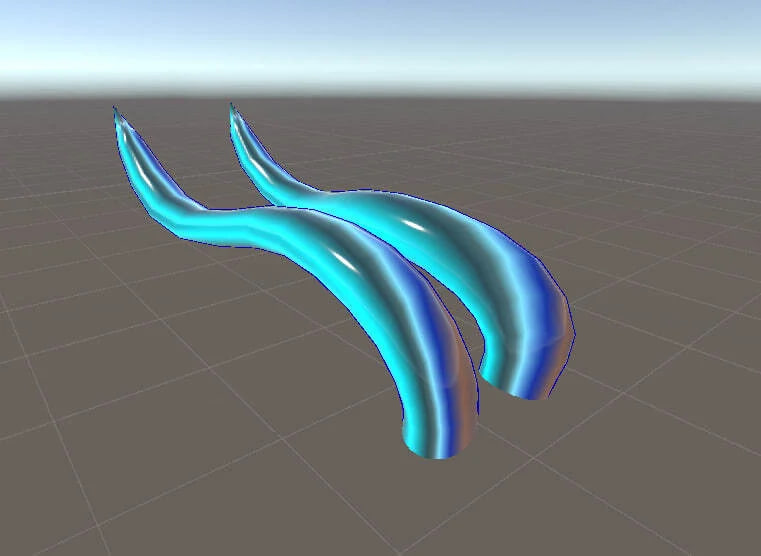 curved back horns for wickerbeast