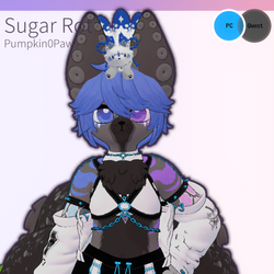 Sugar Rot Halloween 2025 vrchat furry avatar ,vrcfury, facetracking/vrcft