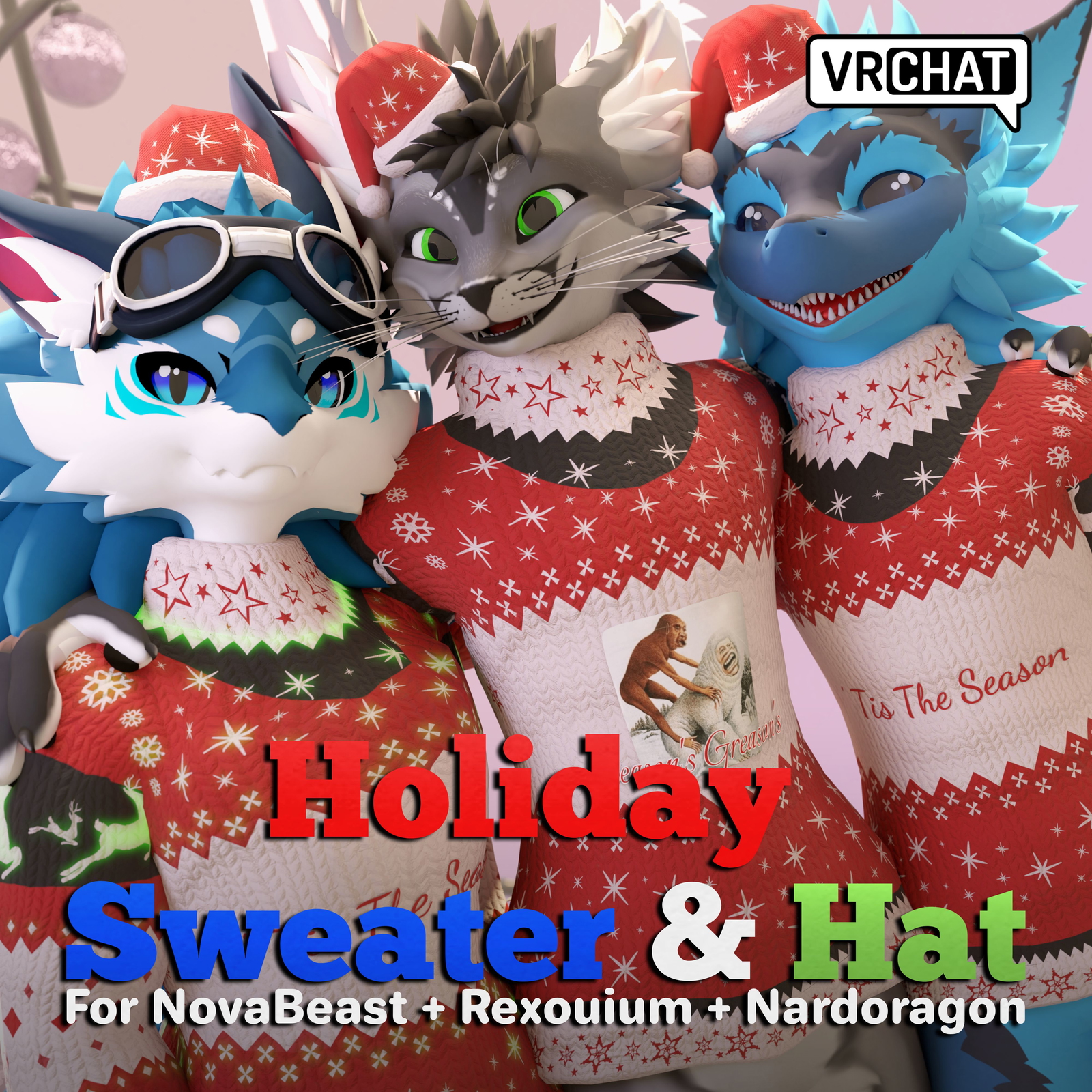 Jumper / Sweater clothes for NovaBeast + Nardoragon + Rexouium (Incl Xmass version)