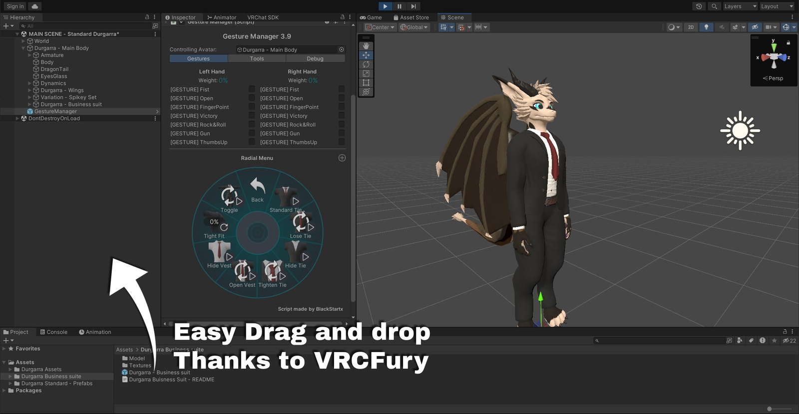 Business Suit for Durgarra - VRC Avatar Clothing
