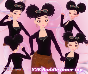 3D Vroid y2k baddie inner top
