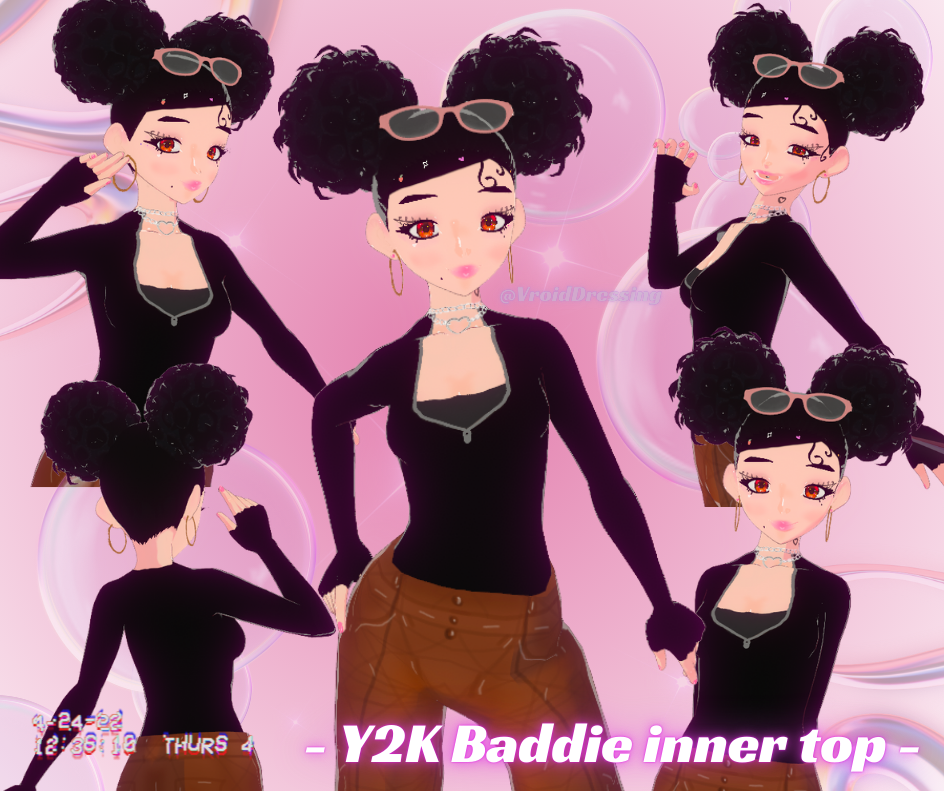 3D Vroid y2k baddie inner top