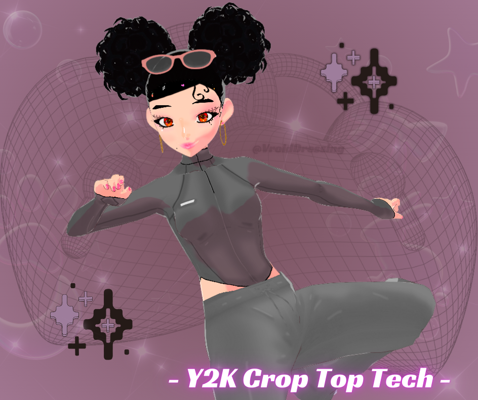 3D Vroid Y2K Crop Top Tech