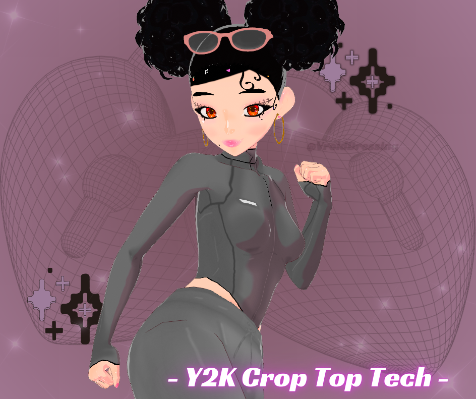 3D Vroid Y2K Crop Top Tech