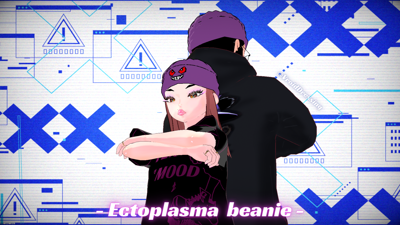 3D Vroid Ectoplasma Gengar beanie/hat/cap