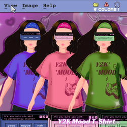 FREE 3D Vroid Y2K mood T-shirt set 6 colors