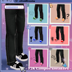 3D Vroid Y2K Campus Sneakers Shoes 11 colors
