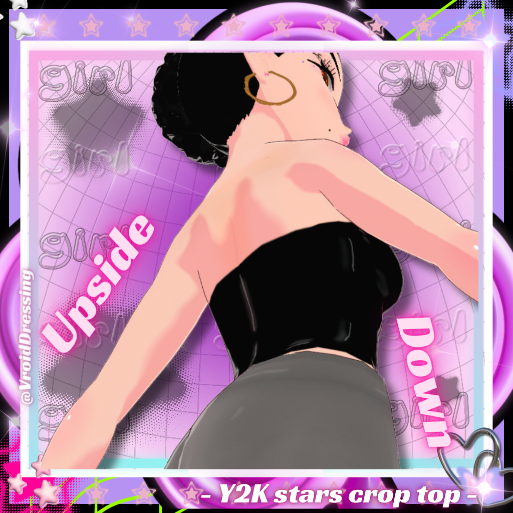 FREE 3D Vroid Y2K Stars crop top