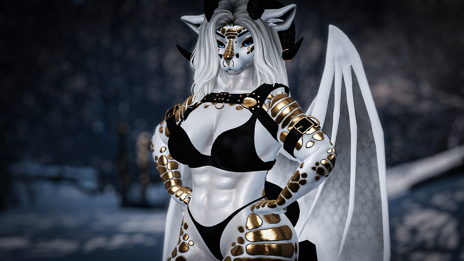 FLA Dragon White Texture (Winterpaw Female Canine)