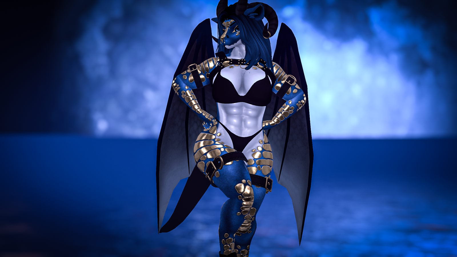 FLA Dragon Blue Texture (Winterpaw Female Canine)