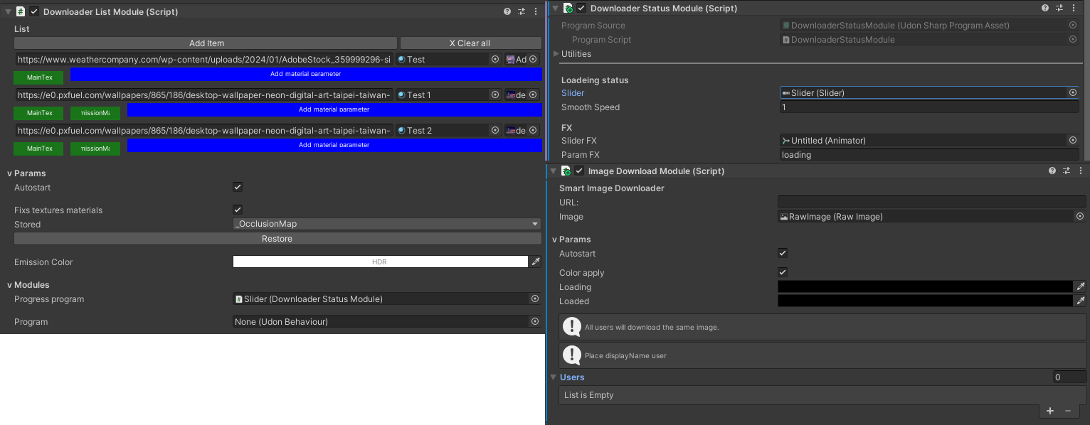 Smart Materials & Images Downloader  [VRCWorld, Udon]