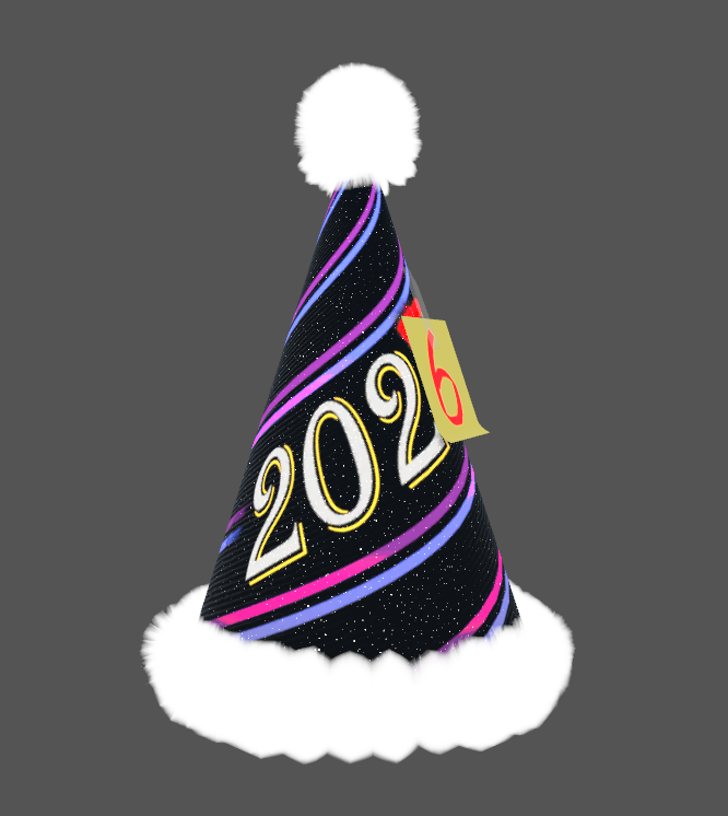 Reused New Year's hat 2025/26