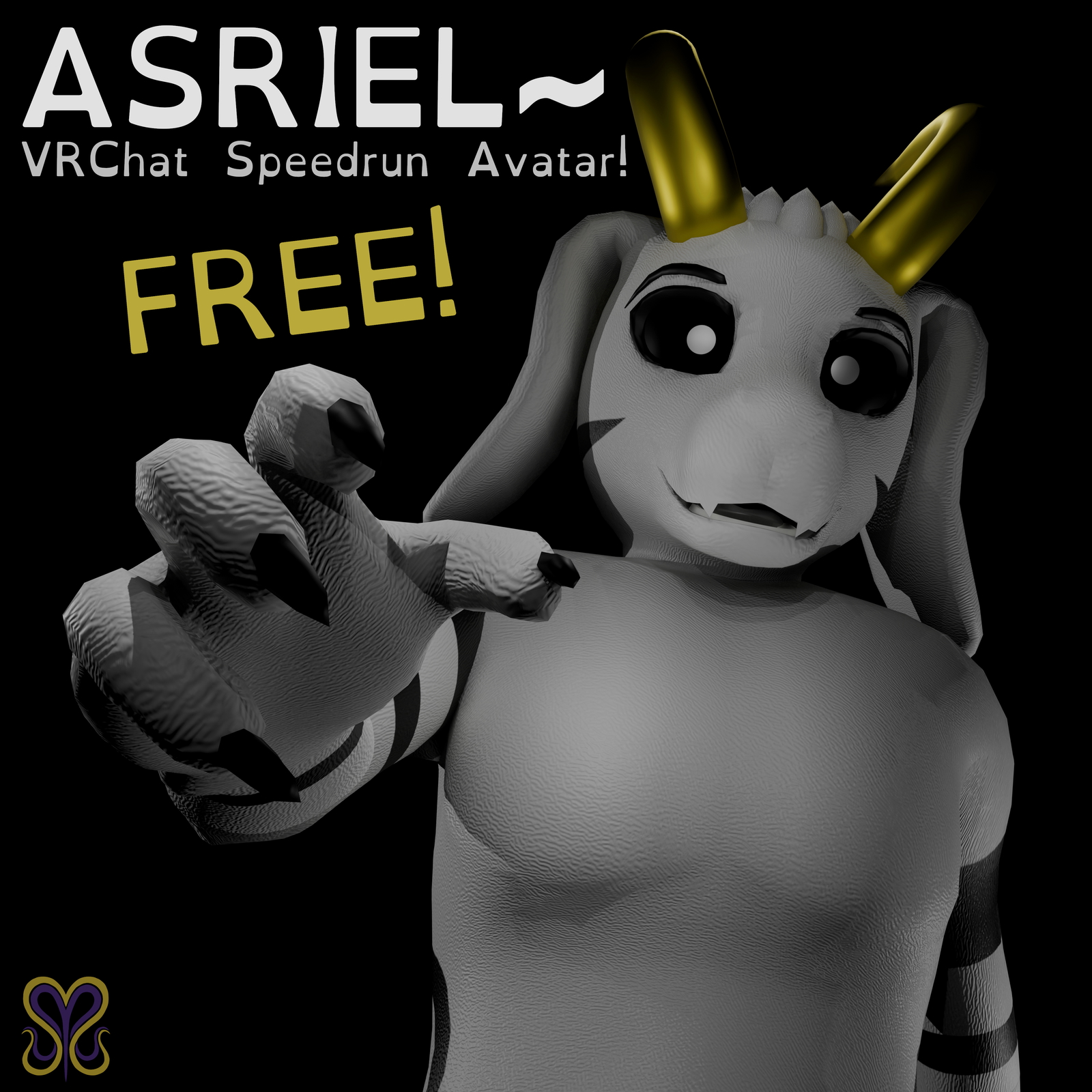 Asriel Dreemurr Femboi~ | FREE Speedrun VRChat Model!