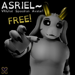 Asriel Dreemurr Femboi~ | FREE Speedrun VRChat Model!