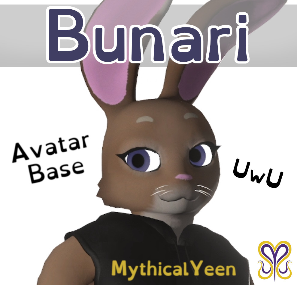 Bunari - Bunny Customizable VR Chat Avatar Base UwU