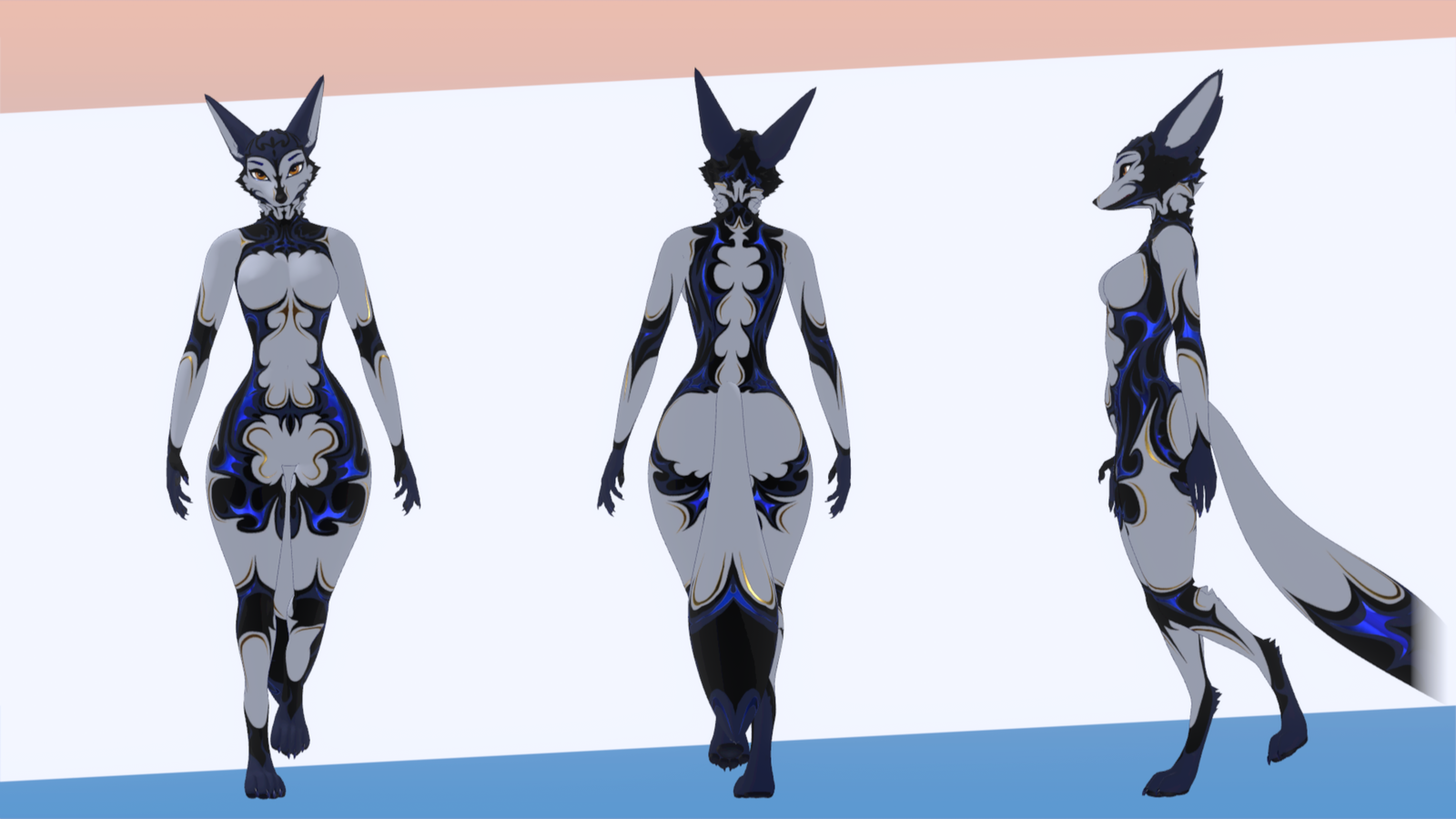 Deep Blue Maned Wolf