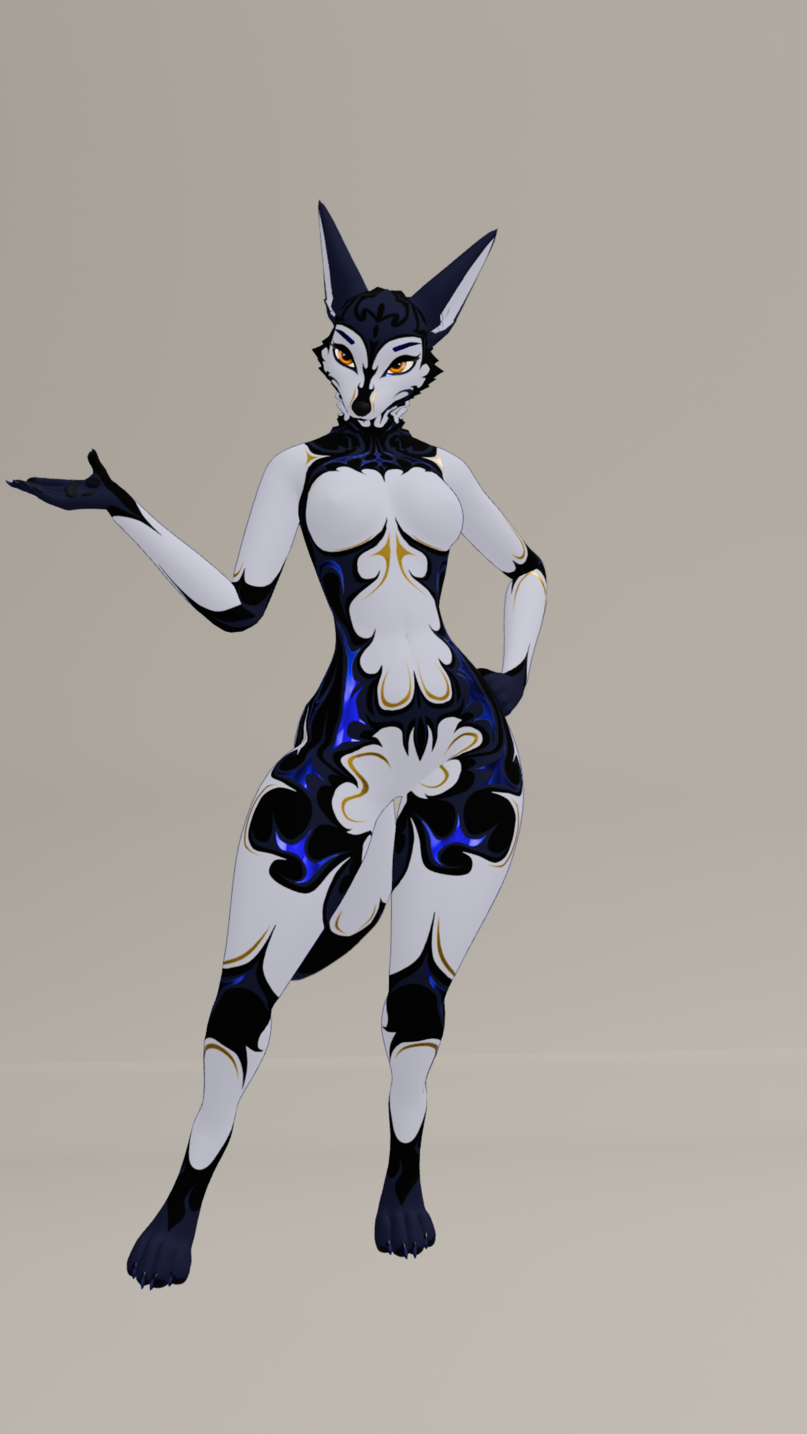 Deep Blue Maned Wolf