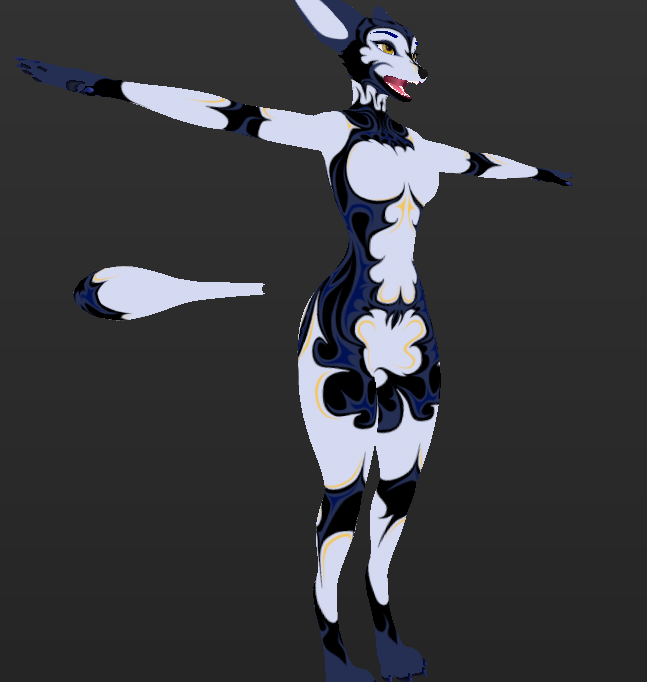 Deep Blue Maned Wolf