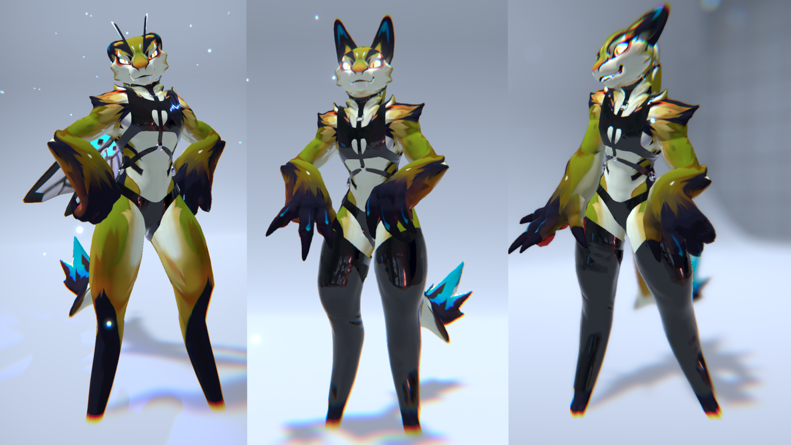 VRChat | TigerBee Latex Outfit 