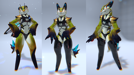 VRChat | TigerBee Latex Outfit 