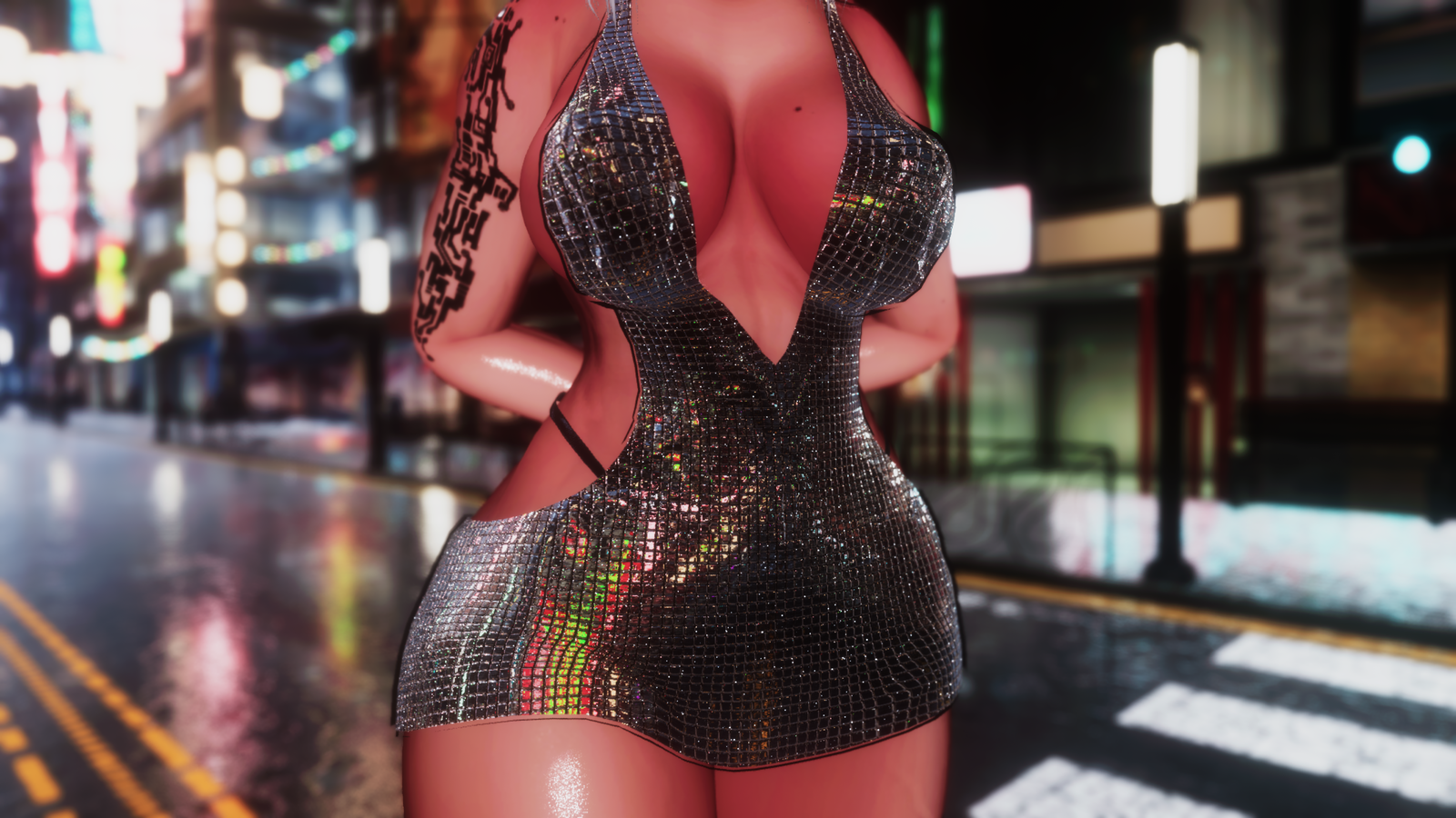 ღ Silver DiscoBall Dress ღ