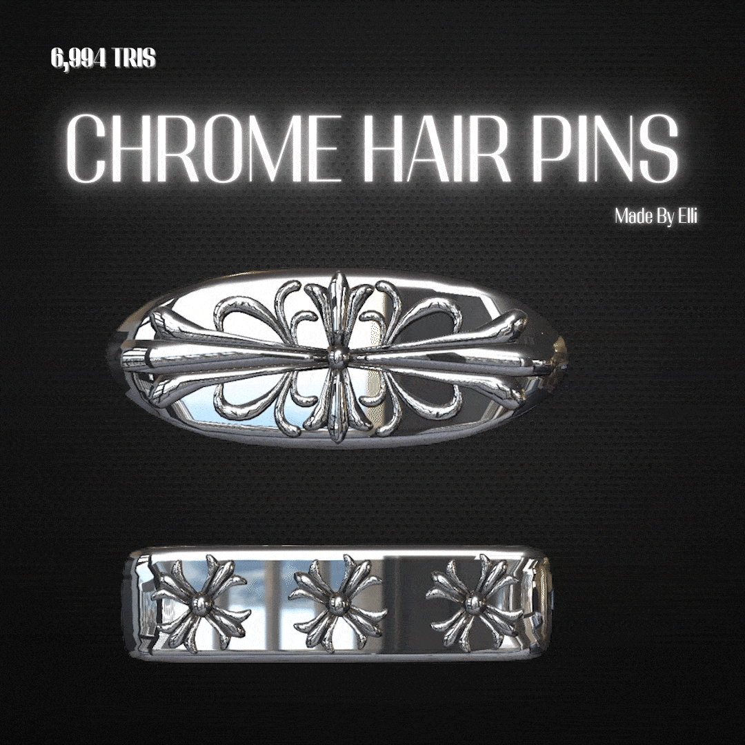 Chrome Hair Pins