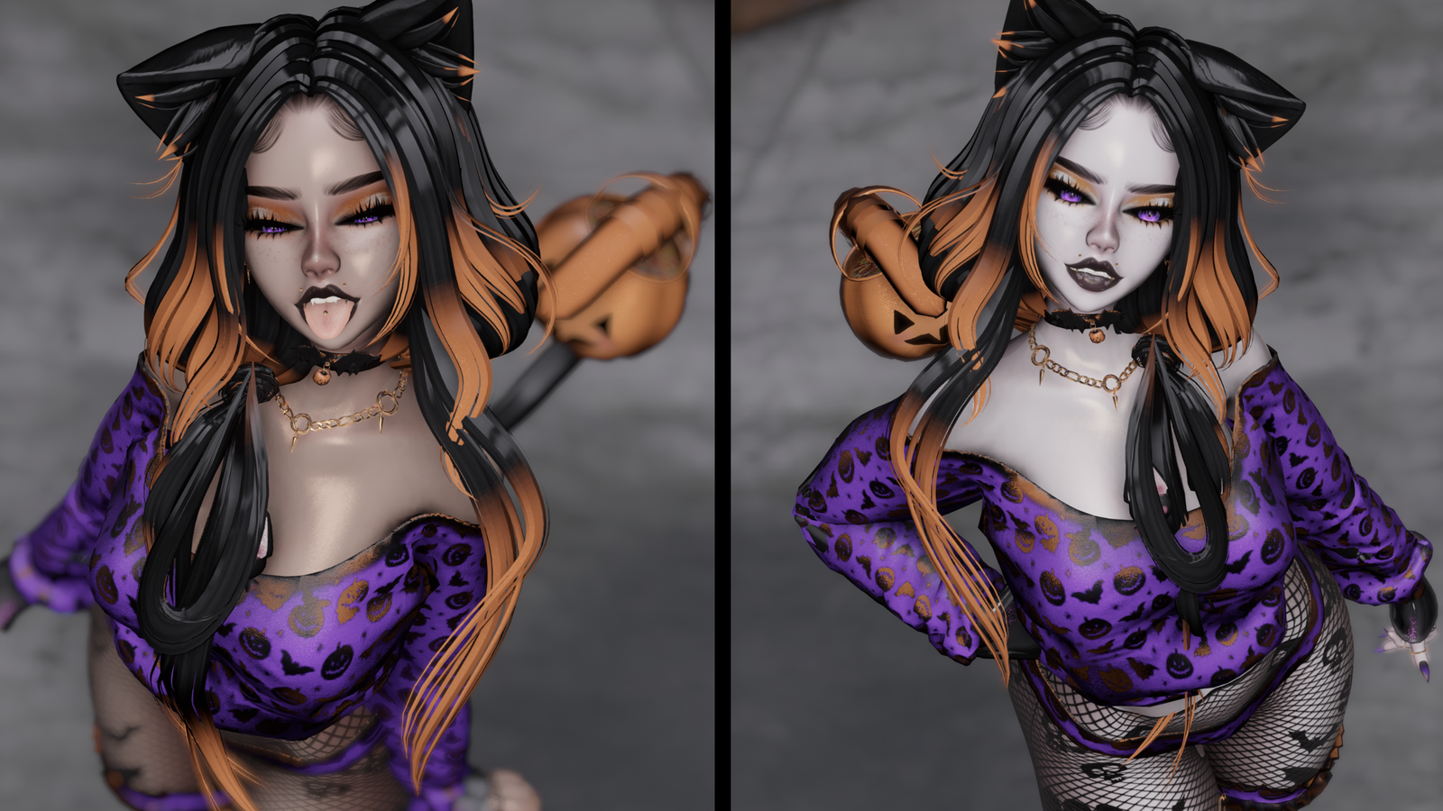 PUMPKIN | WITCH PUMPKIN HEAD | QUEST + PC | SPS | COUPLE FEMALE