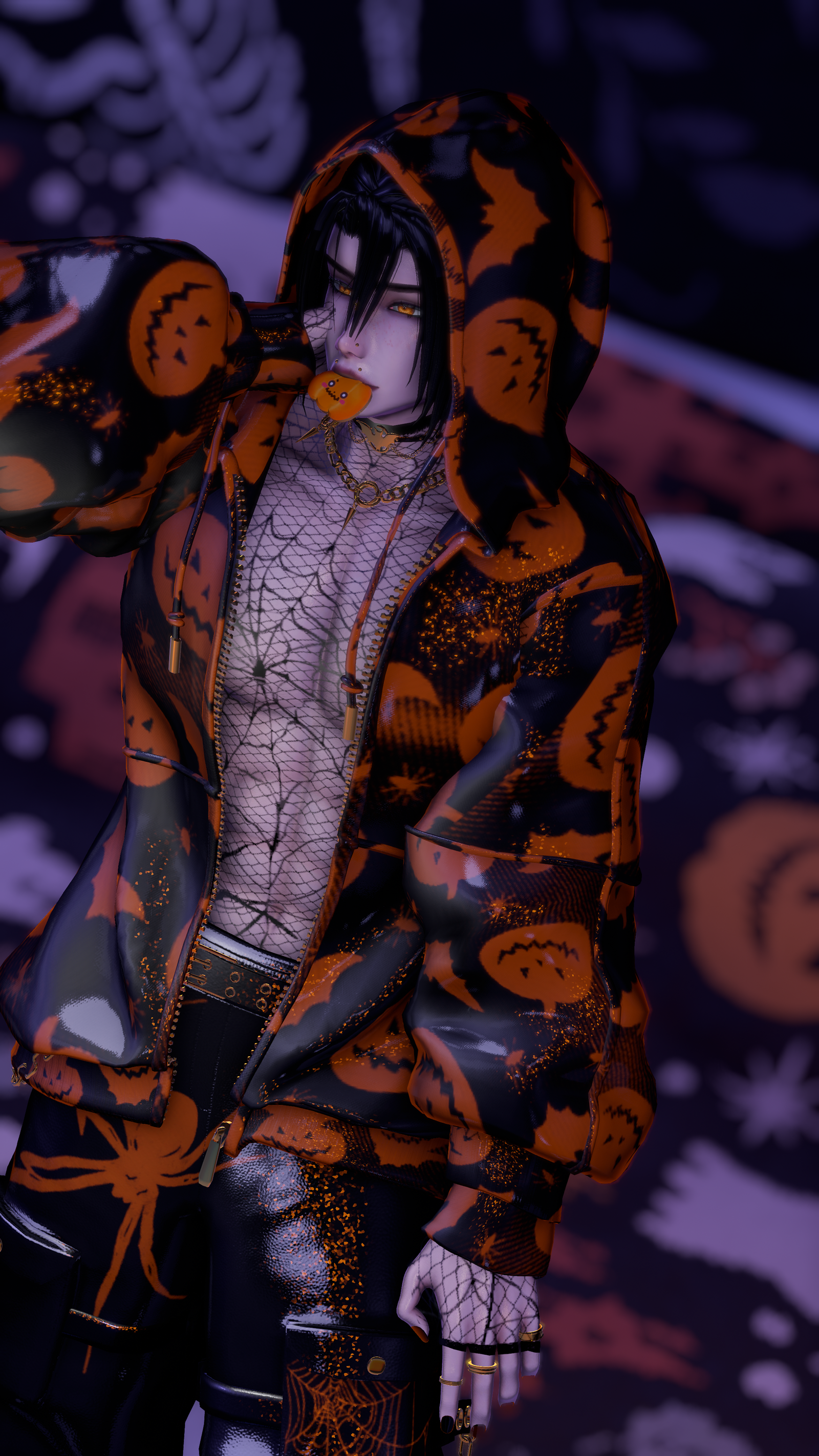 PATCH | PUMPKIN HEAD | QUEST + PC | SPS | HALLOWEEN COUPLE MALE
