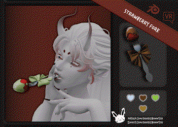 "Strawberry Fork" - Accessory for VRChat