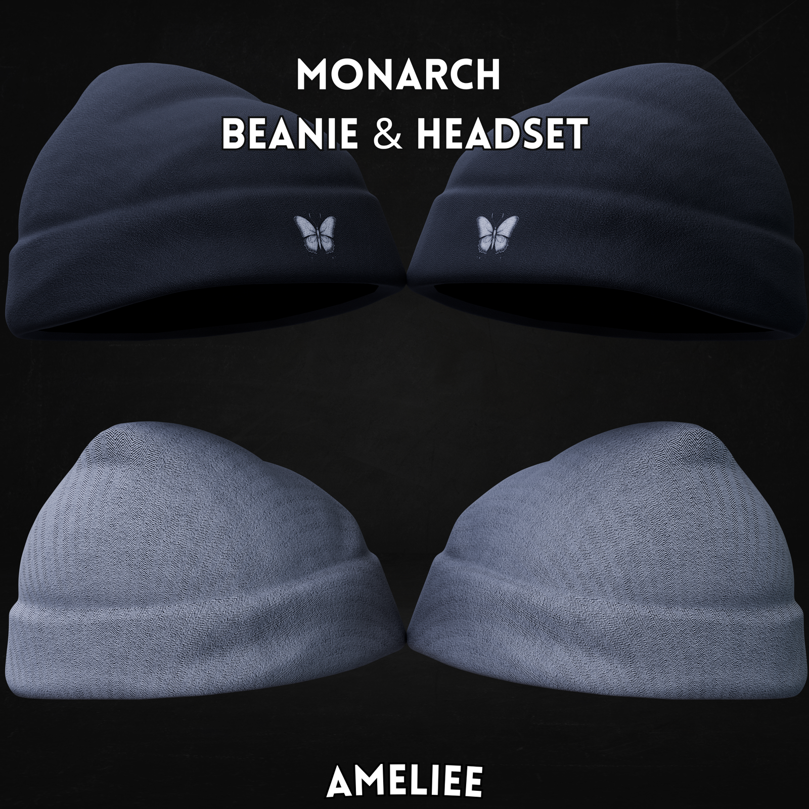 Monarch Beanie & Headset (VRCHAT)
