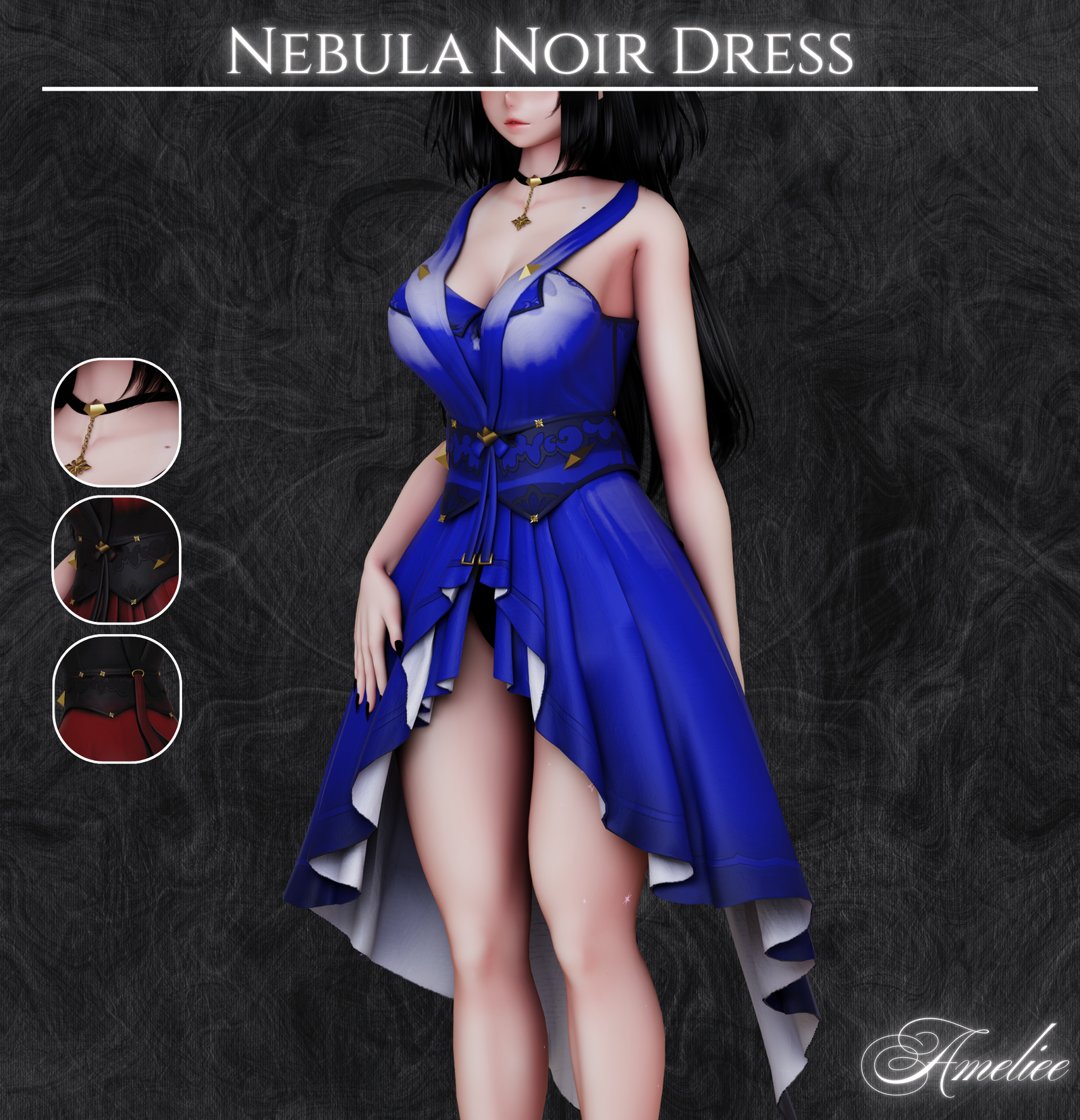 Nebula Noir Dress (VRCHAT)