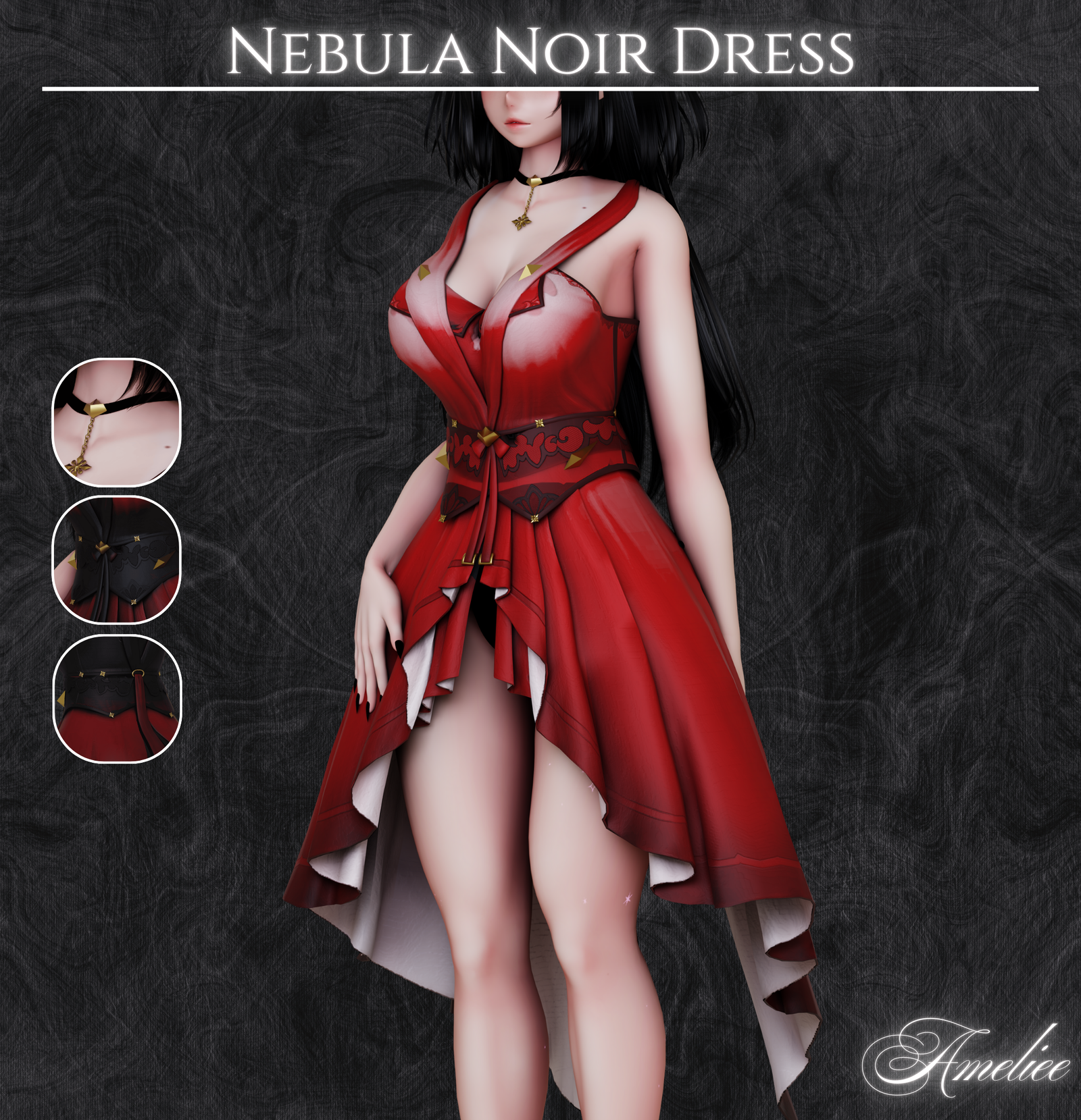 Nebula Noir Dress (VRCHAT)