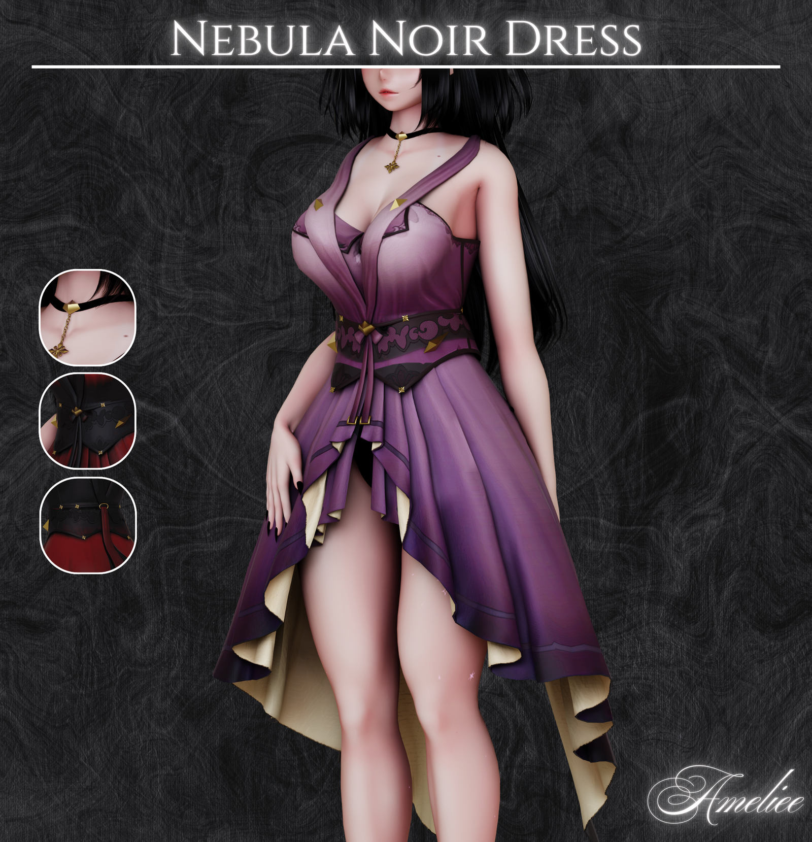 Nebula Noir Dress (VRCHAT)