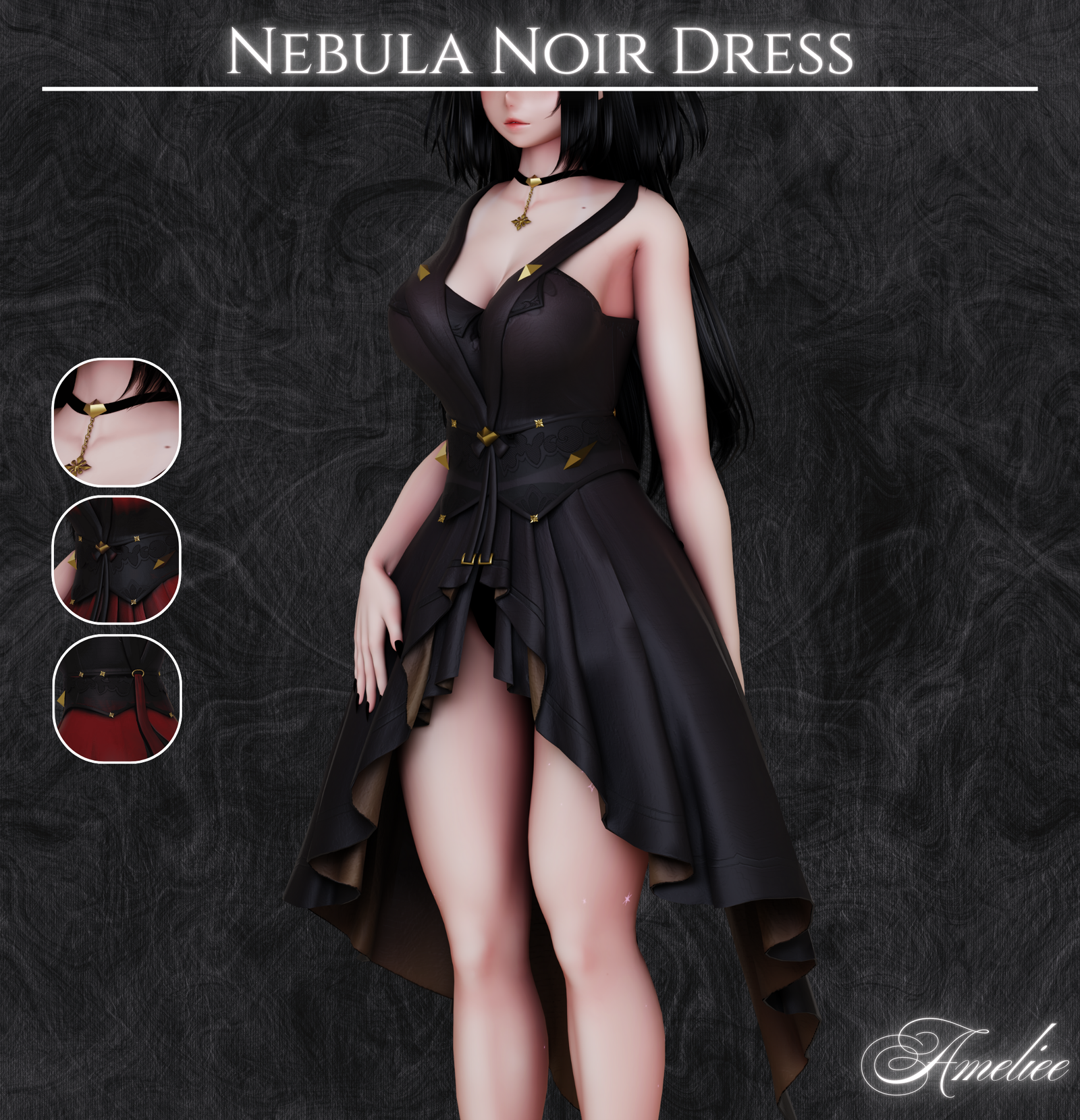 Nebula Noir Dress (VRCHAT)